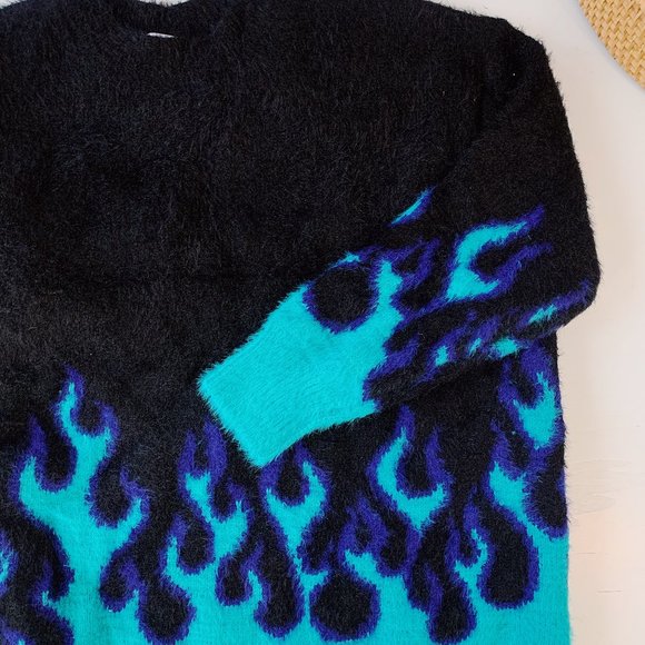 blue flame sweater adika